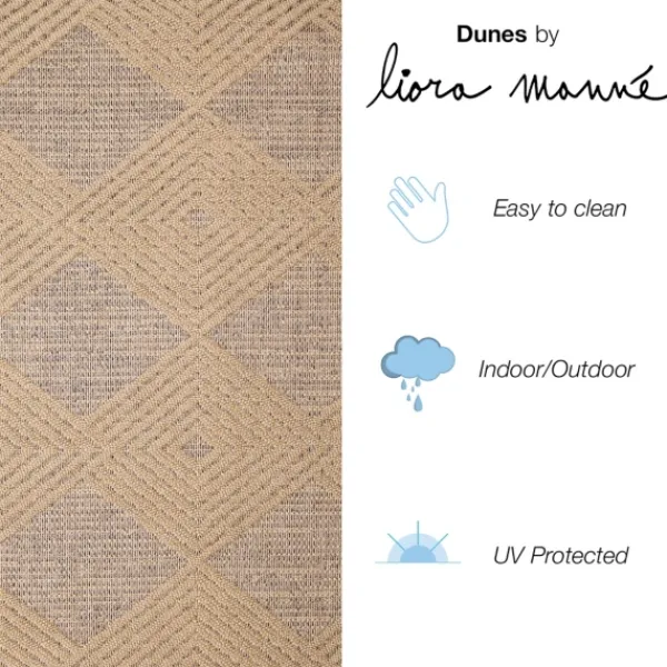 Outdoor Rugs-Kirkland's Home Diamond Sisal Outdoor Area Rug, 7X10 Tan