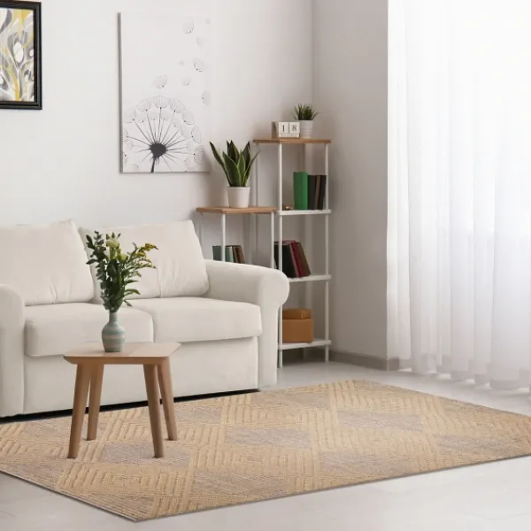 Outdoor Rugs-Kirkland's Home Diamond Sisal Outdoor Area Rug, 7X10 Tan