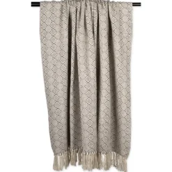 Blankets & Throws-Kirkland's Home Diamond Stitched Throw Gray