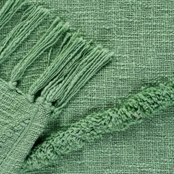 Blankets & Throws-Kirkland's Home Diamond Tufted Cotton Throw Green