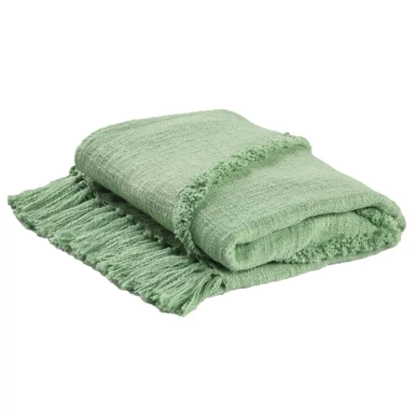 Blankets & Throws-Kirkland's Home Diamond Tufted Cotton Throw Green