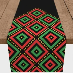 Wall Plaques-Kirkland's Home Diamonds Kwanzaa Decorative Table Runner, 72 In.