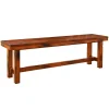 Dining Chairs-Kirkland's Home Dirty Oak Huntsman Wood Dining Bench Brown