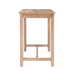 Dining Tables-Kirkland's Home Distressed Acacia Brown Wood Bar Table Tan