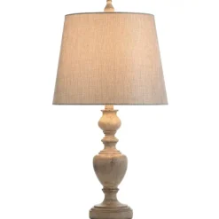 Table Lamps-Kirkland's Home Distressed And Cream Table Lamp Gray