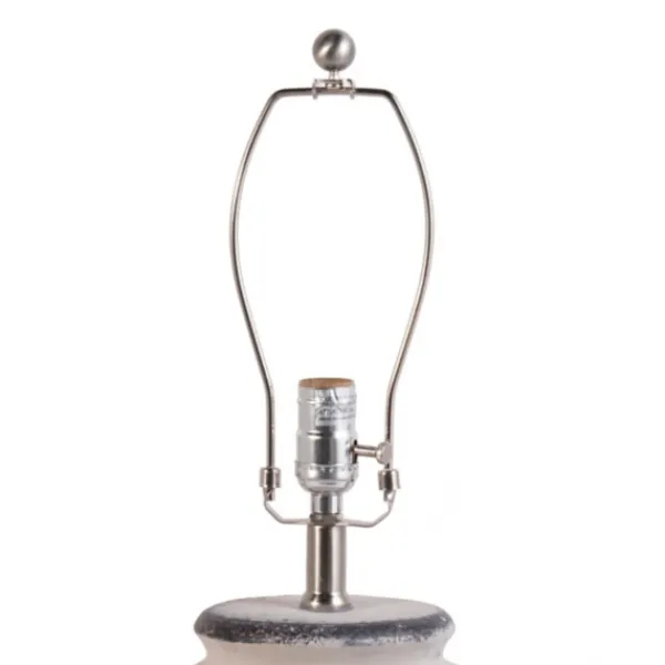 Table Lamps-Kirkland's Home Distressed And Gray Ceramic Table Lamp White