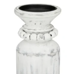 Candle Holders-Kirkland's Home Distressed Beaded Candle Holders, Set Of 3 White