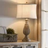 Table Lamps-Kirkland's Home Distressed Brown Spindle Table Lamp Tan