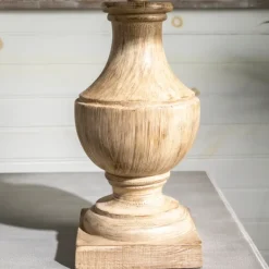 Table Lamps-Kirkland's Home Distressed Brown Table Lamp Ivory