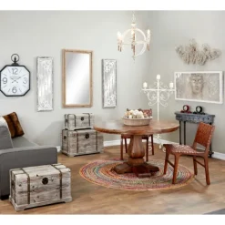 Decorative Mirrors-Kirkland's Home Distressed Brown Wooden Frame Wall Mirror