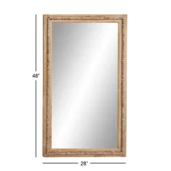 Decorative Mirrors-Kirkland's Home Distressed Brown Wooden Frame Wall Mirror