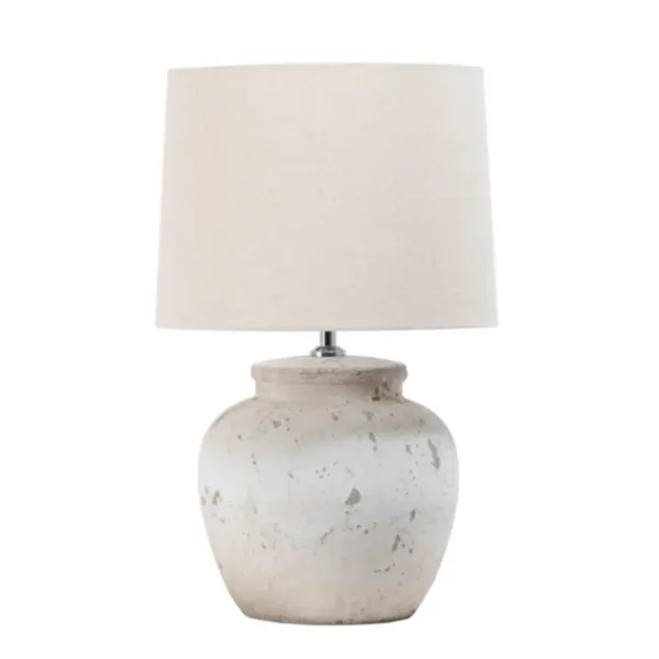 Table Lamps-Kirkland's Home Distressed Ceramic Table Lamp White