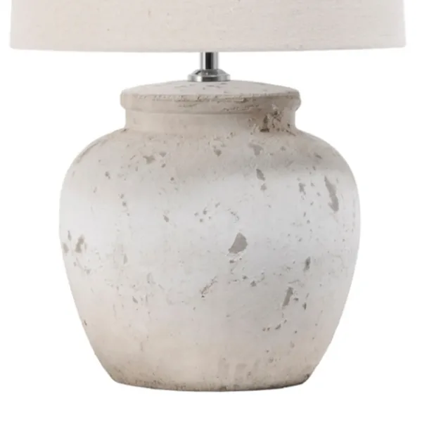 Table Lamps-Kirkland's Home Distressed Ceramic Table Lamp White