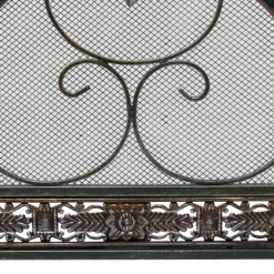 Fireplace Accessories-Kirkland's Home Distressed Fleur De Lis Three-Panel Fire Screen
