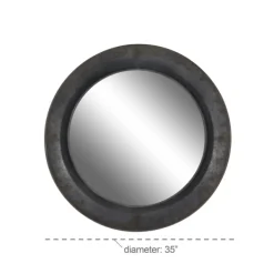 Framed Mirrors-Kirkland's Home Distressed Galvanized Curved Framed Mirror