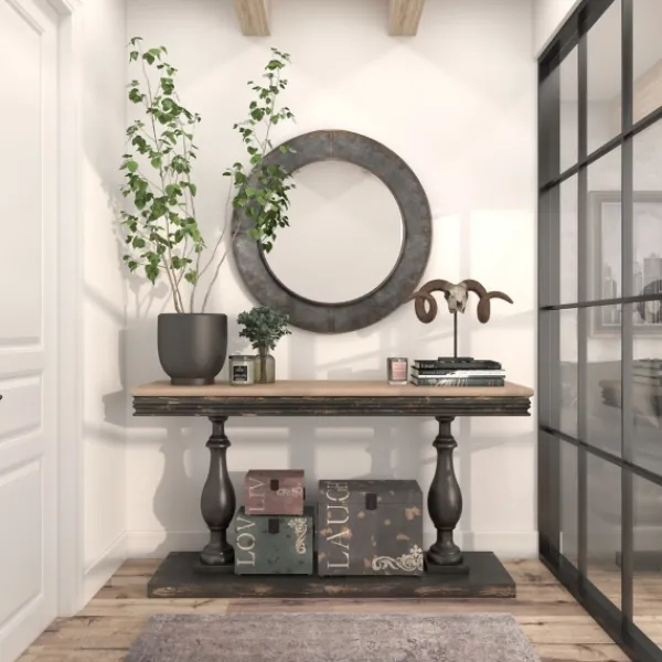 Framed Mirrors-Kirkland's Home Distressed Galvanized Curved Framed Mirror