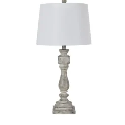 Table Lamps-Kirkland's Home Distressed Gray Table Lamp White