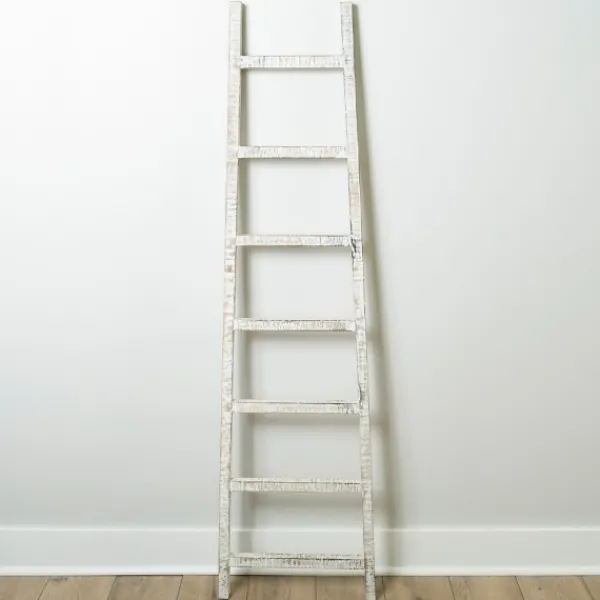 Decorative Accents-Kirkland's Home Distressed Leaning Ladder White