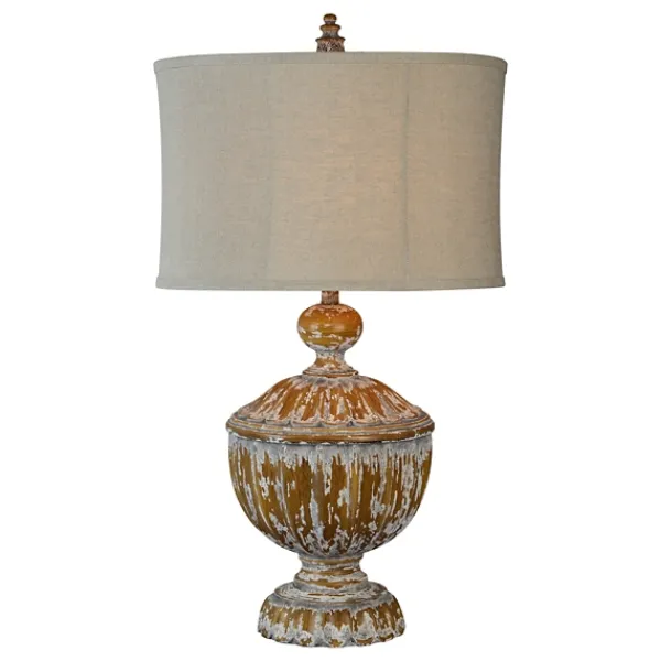 Table Lamps-Kirkland's Home Distressed Natural Table Lamp Tan