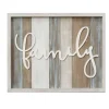 Wall Quotes & Signs-Kirkland's Home Distressed Planks Family Framed Plaque Gray/White/Brown