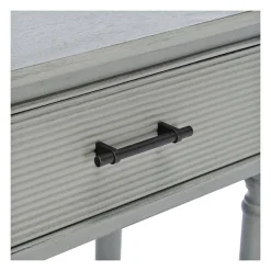 Entryway Furniture-Kirkland's Home Distressed Ronan 2-Drawer Console Table Gray