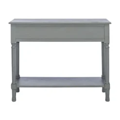 Entryway Furniture-Kirkland's Home Distressed Ronan 2-Drawer Console Table Gray