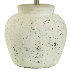 Table Lamps-Kirkland's Home Distressed Round Table Lamp White