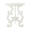 Accent & End Tables-Kirkland's Home Distressed Scrollwork Accent Table White