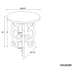 Accent & End Tables-Kirkland's Home Distressed Scrollwork Accent Table White