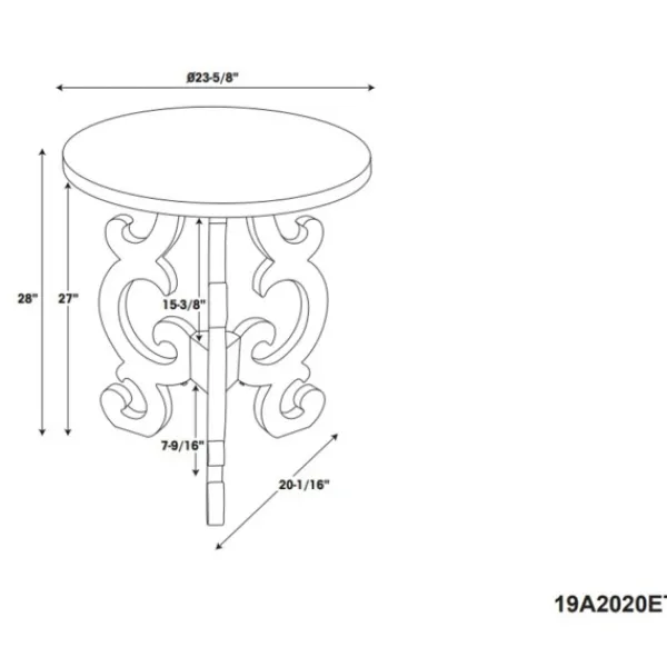 Accent & End Tables-Kirkland's Home Distressed Scrollwork Accent Table White