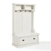 Entryway Furniture-Kirkland's Home Distressed Seanan Storage Hall Tree White