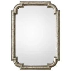 Decorative Mirrors-Kirkland's Home Distressed Silver Leaf Wooden Frame Wall Mirror