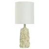 Table Lamps-Kirkland's Home Distressed Starfish Pattern Table Lamp White
