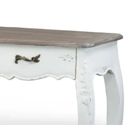 Console Tables-Kirkland's Home Distressed Streaked Console Table Ivory
