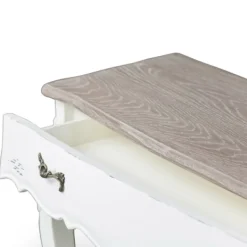 Console Tables-Kirkland's Home Distressed Streaked Console Table Ivory