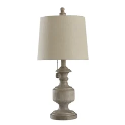 Table Lamps-Kirkland's Home Distressed Urn Resin Table Lamp Gray
