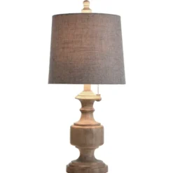Table Lamps-Kirkland's Home Distressed Urn Resin Table Lamp Gray