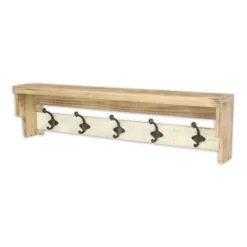 Shelves-Kirkland's Home Distressed Wall Shelf With Hooks