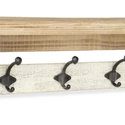 Shelves-Kirkland's Home Distressed Wall Shelf With Hooks