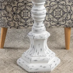 Floor Lamps-Kirkland's Home Distressed White Floor Lamp White/Gray