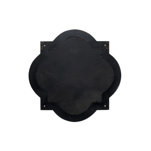 Decorative Mirrors-Kirkland's Home Distressed White Iron Quatrefoil Mirror, 29X29 In.