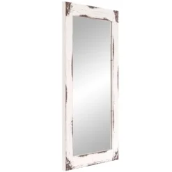 Decorative Mirrors-Kirkland's Home Distressed White Reclaimed Wood Wall Mirror