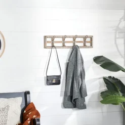 Hooks-Kirkland's Home Distressed White Wood And Metal Wall Hooks