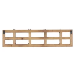 Hooks-Kirkland's Home Distressed White Wood And Metal Wall Hooks
