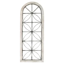Wall Plaques-Kirkland's Home Distressed Wood And Metal Window Wall Plaque White