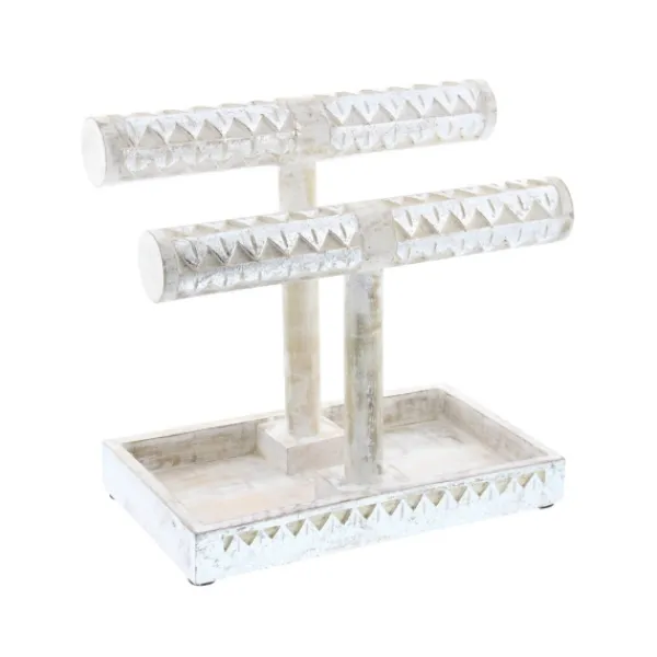 Decorative Accents-Kirkland's Home Distressed Wood Jewelry Stand Silver