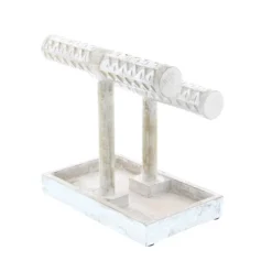 Decorative Accents-Kirkland's Home Distressed Wood Jewelry Stand Silver
