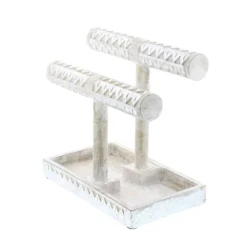 Decorative Accents-Kirkland's Home Distressed Wood Jewelry Stand Silver