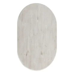 Dining Tables-Kirkland's Home Distressed Wood X Base Oval Dining Table White