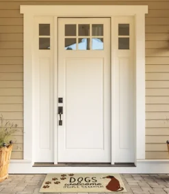 Doormats-Kirkland's Home Dogs Welcome People Tolerated Doormat Tan/Brown